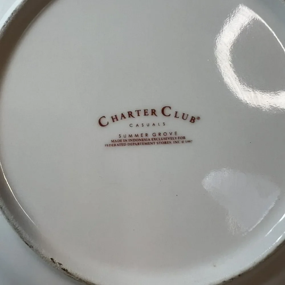 Set of 2 VintageCharter Club Casuals Summer Grove  Salad Plates, 9